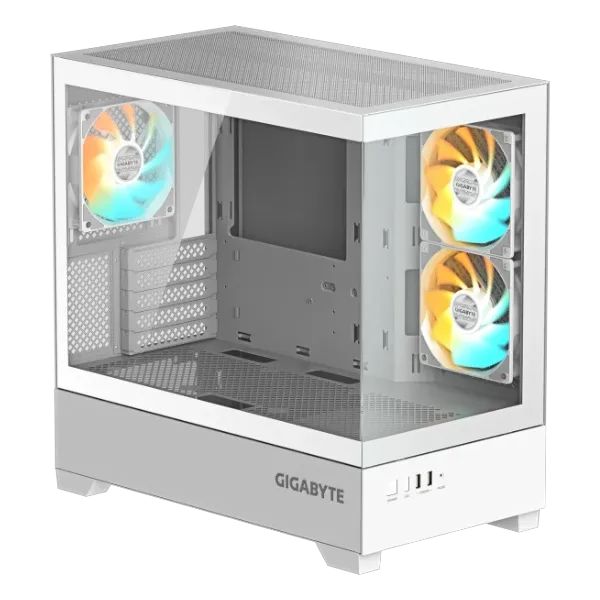 Корпус Gigabyte C201 Panoramic ICE, белый, mATX, Mini-Tower