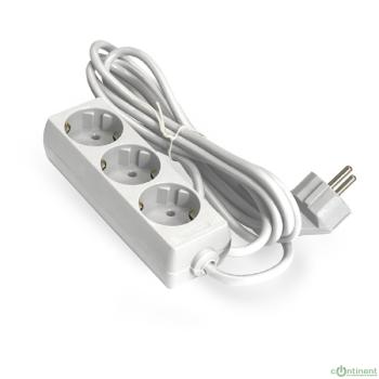 Exegate EX285806RUS Удлинитель ExeGate ECE-3-3W (3 евророзетки с заземлением, 3м, белый)