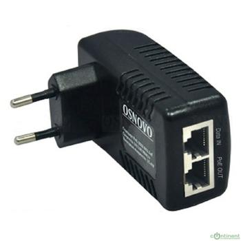 Just JT-MIDSPAN05A Пассивный PoE инжектор Fast Ethernet на 1 порт. Мощность PoE - до 25W (с возможностью подключения PTZ видеокамеры). Напряжение PoE - 48V (конт. 4,5 (+); 7,8 (-)).