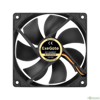 Exegate EX295243RUS Вентилятор 12В DC ExeGate ExtraSilent ES12025B3P (120x120x25 мм, 2-Ball (двойной шарикоподшипник), 3pin, 1850RPM, 30dBA)