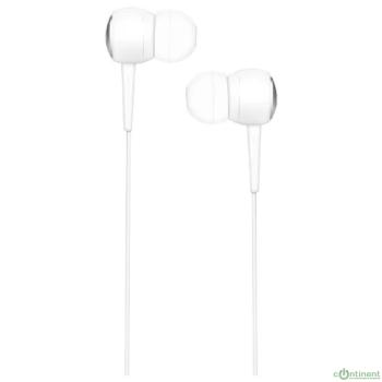 HOCO M19/ Наушники + микрофон/ Кнопка ответа/ 1.2м/ 3.5 mm jack/ White