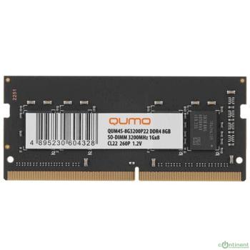 QUMO DDR4 SODIMM 8GB QUM4S-8G3200P22 PC4-25600, 3200MHz OEM/RTL
