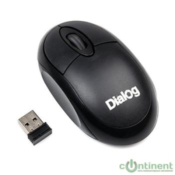 Мышь MROC-10U Dialog Comfort RF 2.4G Optical - 3 кнопки + ролик прокрутки, USB, черная