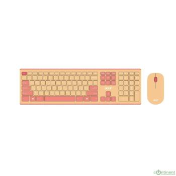 Набор клавиатура+мышь Acer OCC205 (ZL.ACCEE.00F)/розовый/бежевый/USB/slim