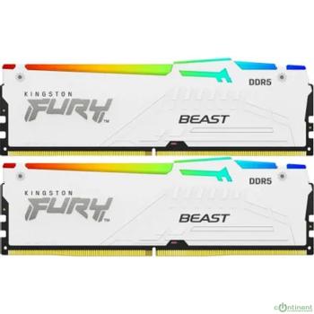 Kingston DDR5 DIMM 32GB 5600MT/s CL36 (Kit of 2) FURY Beast White RGB EXPO