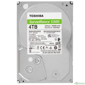 4TB Toshiba Surveillance S300 (HDWT840UZSVA) {SATA 6.0Gb/s, 5400 rpm, 256Mb buffer, 3.5" для видеонаблюдения}