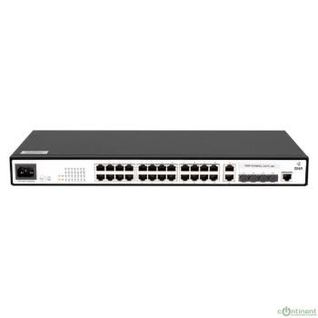 SNR SNR-S2985G-24TC-DC Управляемый гигабитный коммутатор уровня 2, 24 порта 10/100/1000Base-T, 2 порта Combo 10/100/1000Base-T|100/1000Base-X SFP, 2 порта 100/1000Base-X (SFP), встроенный БП 18-60V DC