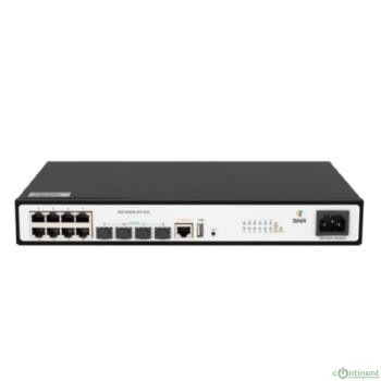 SNR SNR-S2989G-8TX-POE Управляемый PoE коммутатор уровня 2+, 8 портов 10/100/1000Base-T, 4 порта 1/10G SFP+, бюджет PoE 125 Вт, встроенный БП ~220V AC