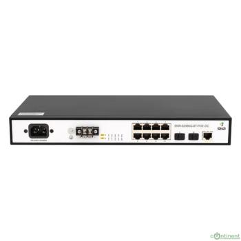 SNR SNR-S2985G-8T-POE-DC Управляемый гигабитный PoE коммутатор уровня 2, 8 портов 10/100/1000Base-T и 2 порта 100/1000Base-X (SFP), бюджет PoE 124 Вт, встроенный БП ~220V AC, RPS 48-57V DC