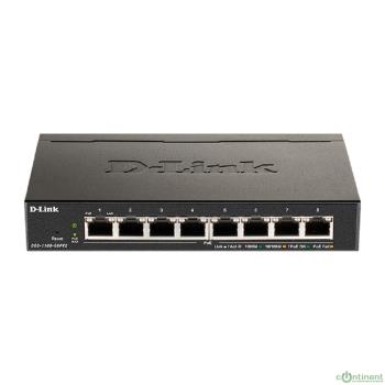D-Link DGS-1100-08PV2/A4A Настраиваемый L2 коммутатор с 8 портами 10/100/1000Base-T (8 портов PoE 802.3af/at, PoE-бюджет 64 Вт)