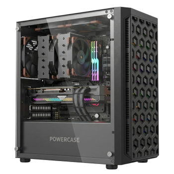 Корпус Powercase T3B, чёрный, mATX, Mini-Tower