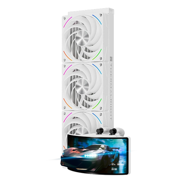 СЖО Thermalright Rainbow Vision 360 Turbo ARGB White, TDP 360 Вт, ЖК дисплей, ARGB, 3x120mm