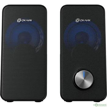 Oklick Колонки Оклик OK-122 2.0 черный 6Вт