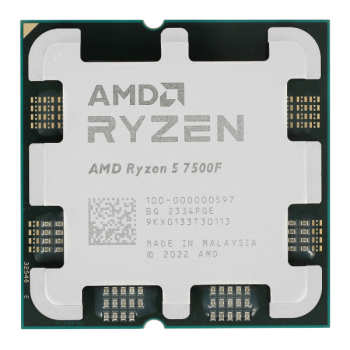 AMD Ryzen 5 7500F, Socket AM5, 6-ядерный, 3700 МГц, Turbo: 5000 МГц