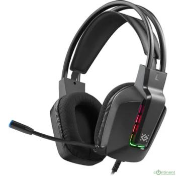 Defender Игровая гарнитура Gothic черный, RGB, провод 1.8 м [62340]
