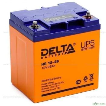 Delta HR 12-26  (12B, 26 А\ч) свинцово- кислотный аккумулятор