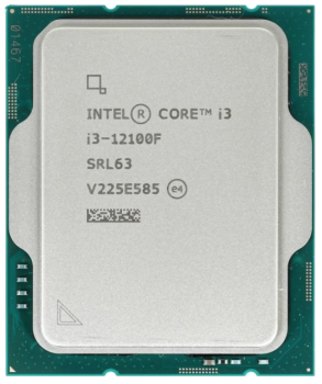 Intel Core i3 12100F, Socket 1700, 4-ядерный, 3300 МГц,  Turbo: 4300 МГц