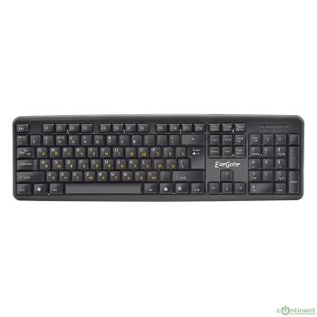 Exegate EX279937RUS Клавиатура Exegate LY-331, <USB, шнур 1,5м, черная, 104кл, Enter большой>, OEM