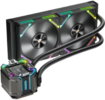 СЖО 1STPLAYER X-240 Black, TDP 250 Вт, ЖК дисплей, ARGB, 2x120mm