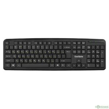 Exegate EX293971RUS Клавиатура ExeGate LY-331S (USB, полноразмерная, влагозащищенная, 104кл., Enter большой, длина кабеля 1,7м, черная, RTL)
