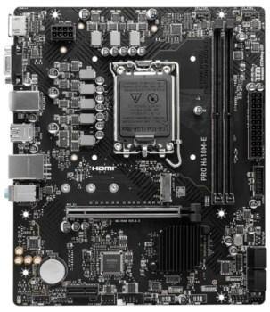 MSI PRO H610M-E mATX, сокет LGA 1700, чипсет Intel H610, 2xDDR5, PCI-E 4.0, M.2, сеть: 1 Гбит/с, HDMI