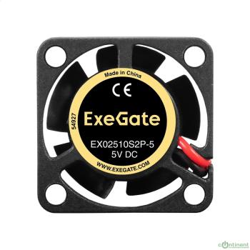 Exegate EX295187RUS Вентилятор 5В DC ExeGate EX02510S2P-5 (25x25x10 мм, Sleeve bearing (подшипник скольжения), 2pin, 10000RPM, 22dBA)