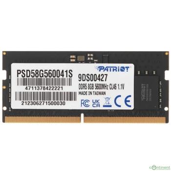 Patriot DDR5 SODIMM 8Gb 5600Mhz,  Signature Line (PSD58G560041S) (retail)