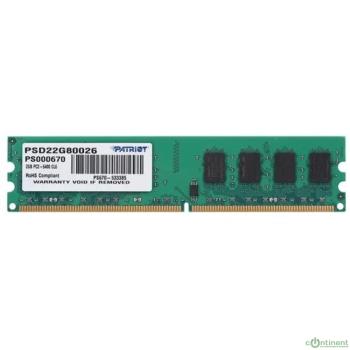 Patriot DDR2 DIMM 2GB (PC2-6400) 800MHz PSD22G80026