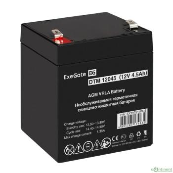 Exegate EX297511RUS Аккумуляторная батарея DTM 12045 (12V 4.5Ah, клеммы F2)