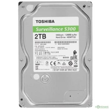 2TB Toshiba Surveillance S300 (HDWT720UZSVA/HDKPB04Z0A01) {SATA 6.0Gb/s, 5400 rpm, 128Mb buffer, 3.5" для видеонаблюдения}