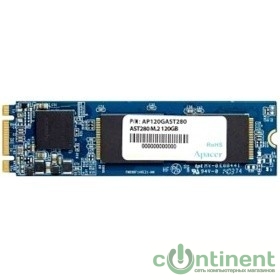 Накопитель SSD Apacer AST280 120GB AP120GAST280-1 (M.2, SATA III, 120 Гб, скорость чтения/записи: 500/470 Мб, 39000 IOPS, TLC)