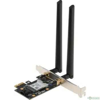 ASUS PCE-AX1800 Беспроводной двухдиапазонный PCI Express адаптер AX1800 + Bluetooth 5.2, внешняя антенна, Wi-Fi 6 (ax)