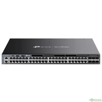 TP-Link SG6654XHP Стекируемый управляемый коммутатор 3-го уровня Omada с 48 гигабитными портами PoE+ и 6 портами SFP+