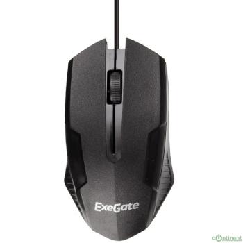 Exegate EX264097RUS Мышь Exegate SH-9025L <black, optical,  3btn/scroll, 1000dpi, USB, шнур 2м>, Color box