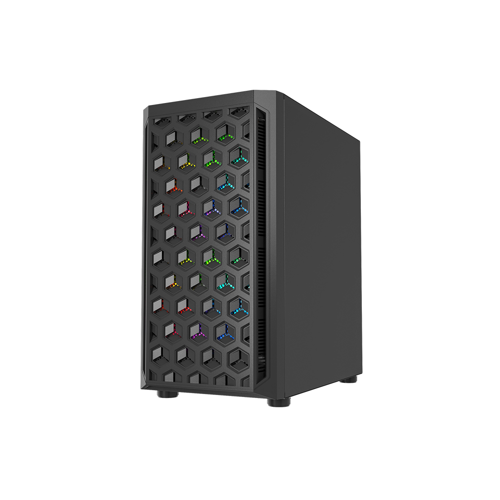 Корпус Powercase T3B, чёрный, mATX, Mini-Tower