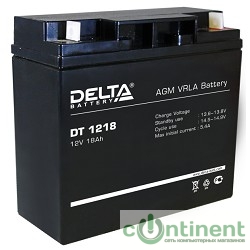 Delta DT 1218 (18 А\ч, 12В) свинцово- кислотный аккумулятор