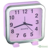 Perfeo Quartz часы-будильник "PF-TC-018", квадратные 13*13 см, красные/сакура