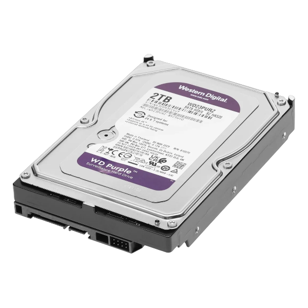 2TB SATA-III WD Purple HDD, 3.5", 2000 ГБ, SATA-III, 5400 об/мин, кэш - 64 МБ
