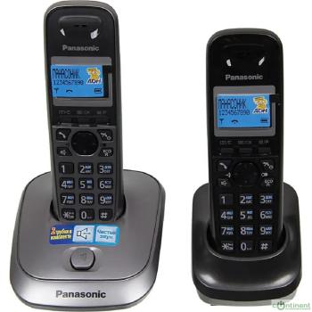 Panasonic KX-TG2512RU1 {Доп трубка в комплекте, АОН, Caller ID, спикерфон, полифония}