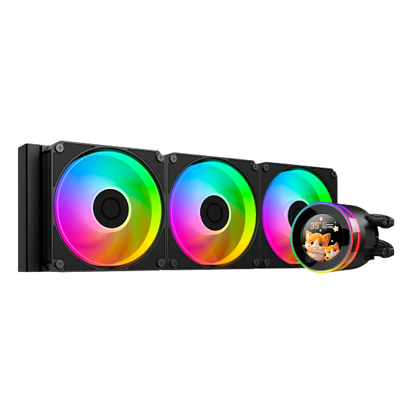 СЖО ID-COOLING SL360 V2 BLACK, TDP 350 Вт, ЖК дисплей, 3x120mm