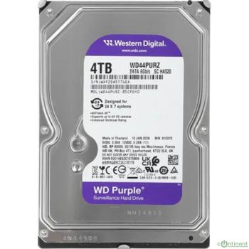 4TB WD Purple (WD44PURZ) {Serial ATA III, 5400- rpm, 128Mb, 3.5"}