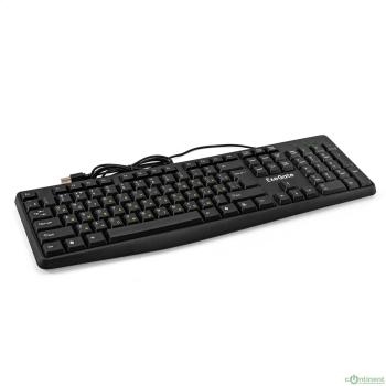 Exegate EX298364RUS  Клавиатура ExeGate Smart K120 (USB, полноразмерная, влагозащищенная, 104кл., Enter большой, длина кабеля 1,6м, черная, RTL)