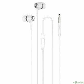 HOCO M70/ Наушники + микрофон/ Кнопка ответа/ 1.2м/ 3.5 mm jack/ White
