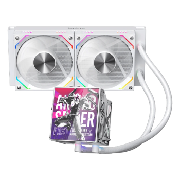 СЖО 1STPLAYER F.A.S.T. FT-240 White, TDP 250 Вт, ЖК дисплей, 2x120mm