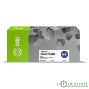 CACTUS CS-ept9651  Картридж для Epson WorkForce Pro WF-M5299DW/M5799DWF, черный (187мл)
