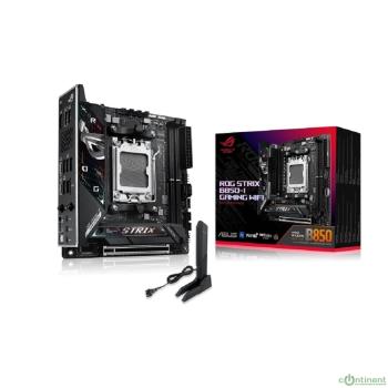 ASUS ROG STRIX B850-I GAMING WIFI (Socket AM5, mITX, 2xDDR5(128GB), HDMI/USB 10Gbps, 1xPCIe 5.0x16/1xLAN (2.5GbE), Wi-Fi 7, 2xSATA 6Gb/s, 2xM.2, 2xType-C, 4xUSB 3.2, 2xUSB 2.0)