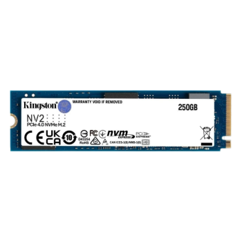 250GB Kingston NV2 SSD, M.2, 2280, 250 ГБ, PCI-E 4.0 x4, NVMe, 3000 МБ/сек, 1300 МБ/сек